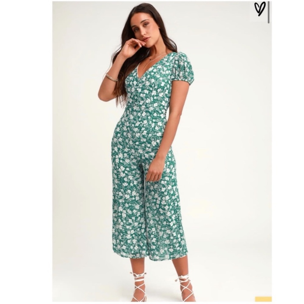 Lulu’s Gracious Gardens Floral Print Culotte Jumpsuit